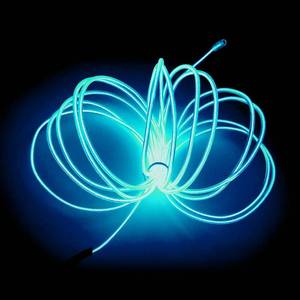 lot 8167 image: MaxLax EL Wire Ice Blue, 32.8ft10m Portable Battery Pack Neon Light Strip 360° Cuttable Glowing Rope Lights for Parties, Halloween, DIY Decoration