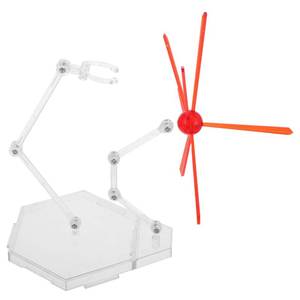 lot 8170 image: Totority Action Figure Stand Display Stand for Model Dolls with Red Special Effects Figure Holder Model Display Rack Portable Doll holder for Collectors