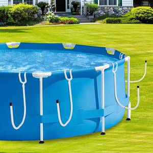 lot 8186 image: Pool Solar Cover Holder for Above Ground Pool(Round Top Rail Under 2.3in)
