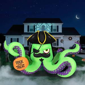 inslife 12FT Length Halloween Inflatable Pirate Octopus Outdoor Decoration