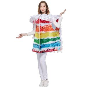 lot 19248 image: EraSpooky Women Rainbow Cake Costume Adult Halloween Food Party Fancy Dress