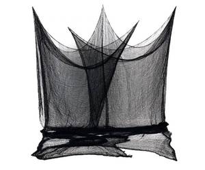 lot 19251 image: Shwuevei Halloween Black Creepy Cloth 400 x 80inch Black Spooky Halloween Scary Gauze Decorations Party for Haunted House,Outdoor Patio, Garden, Indoor Wall Windows Giant Black Cheesecloth