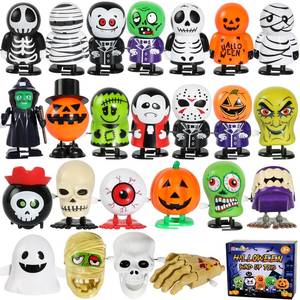 lot 19269 image: Max Fun 24pcs Halloween Wind Up Toys Assortment for Halloween Party Favors Treat Bag Stuffers Goody Bag Filler Halloween Treats Prizes (Halloween)
