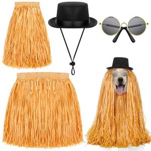 lot 19278 image: Dansydaisy 4 Pcs Pet Halloween Black Bowler Derby Hat Costume