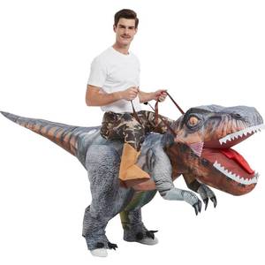 lot 19297 image: One Casa Halloween Inflatable Dinosaur Costume Adult,Blow Up T Rex Suit Men Women (72INCH)
