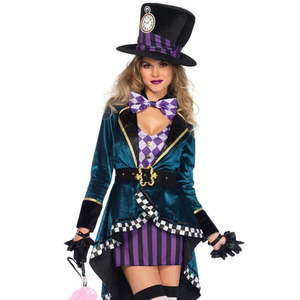 lot 19305 image: Leg Avenue Adult Delightful Hatter 5-Piece Costume LG