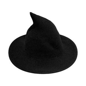 lot 60254 image: Witch Hat Halloween Wool Knitted Cap Party Masquerade Costume Accessory for Women