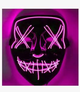 lot 60263 image: Halloween Cosplay LED Hacker Purge Mask EL Party Supplies Carnival Festival Party