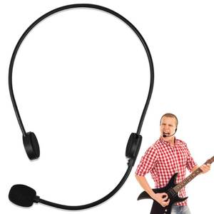 lot 60267 image: MUKOSEL Rockstar Costume Accessories Fake Rock Star Singer Microphone Headset Prop Mic Popstar Costume Accessory Prop for Halloween Cosplay Music Party