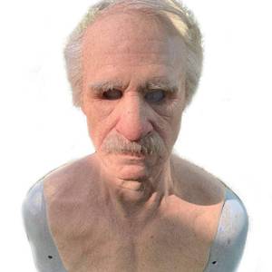 lot 60272 image: MOYEE Halloween Old Man Lady Mask Human Latex Full Head Mask for Adults Chrismas Halloween Cosplay Costume Parties (C)