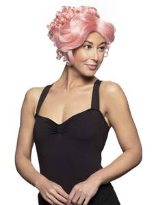 lot 60296 image: Trapeze Costume Wig Acrobat Pink Gibson Girl Greatest Showman Zendaya Anne
