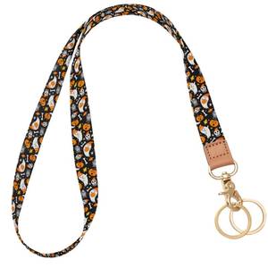 lot 60326 image: Knagsfa Lanyards for ID Badges, Halloween Neck Lanyard for Keys with Metal Hook for Women, Cute Long Keychain Strap Pumpkin Ghost