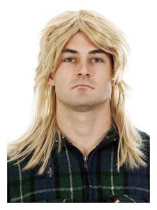 lot 60330 image: ALLAURA Garth Wig Mens Mullet Wigs Dark Blonde 80s Costumes - Mens Mullet Wig Merica Blonde Brown Joe Dirt Costume
