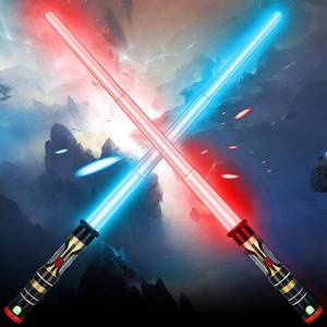 lot 60337 image: AuntyFey 2 Pack Light Up Saber for Kids, Retractable Swords, 3 Colors