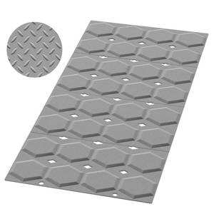 lot 7907 image: Flex-Whol Silicone Bathtub Shower Mat Non Slip, Foldable Bath Mat for Tub 28 x14, Shower Mats with Drain Holes and No Suction Cups for Textured Tub, Machine Washable (Dark Gray)