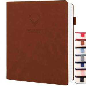 lot 7929 image: UIRIO Lined Journal Notebook - A5 Thick 360 Pages Wide Ruled Paper - Hardcover Leather Journal for Women, Men - Notebooks for Work, Writing, School (Brown)
