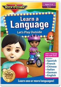 lot 7953 image: Learn a Language Lets Play Outside DVD by Rock N Learn - Spanish, French, Chinese, Italian, German and English (6 languages on one DVD)