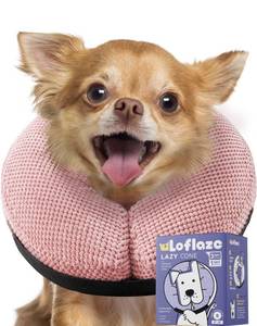 lot 7957 image: Loflaze Soft Inflatable Dog Cone Collar for Large Medium Small Dogs Cats - After Surgery Dog Neck Donut Collar, ECollar Alternatives for Recovery - S