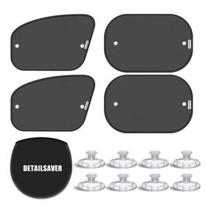 lot 7981 image: DETAILSAVER Car Window Shades for Side Window(4 Pack),Car Window Shade for Baby with 8 Suction Cups,Sun Shade Side Window Can Blocks 99.98% UVR,Sun Shade for Window