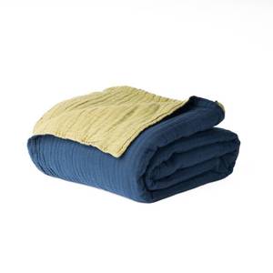 lot 7985 image: Salt Earth 100% Cotton Gauze 55X75 Twin 6 Layered Blanket-BlueGreen