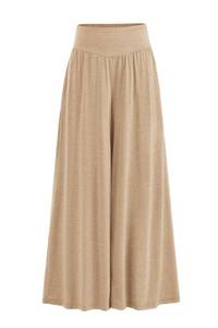 lot 7992 image: PRETTYGARDEN Womens Summer Wide Leg Trouser Pants Casual High Waisted Flowy Palazzo Lounge Pant with Pockets (Apricot,Small)