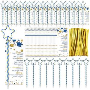 lot 7996 image: Spakon 36 Sets Graduation Favors Star Pens Class of 2026 End of Year Graduation Gifts Bulk for Students Senior Gifts Pens with Cards Gold Twist Ties