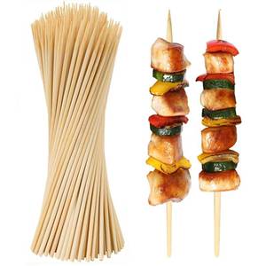 lot 8001 image: BETESINE 6.3mm Thick Bamboo Marshmallow Roasting Sticks, 30 Inch Extra Long Wooden Smores Sticks for Fire Pit, BBQ, Camping, Sausage, Marshmallow Skewers - 100 PCS (Bamboo - 6 inch)