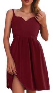 lot 8007 image: Oberitiny Women Nightgown Babydoll Lingerie Dress Sexy Sleepwear Mini Slip Chemise Nightwear(Wine Red L)