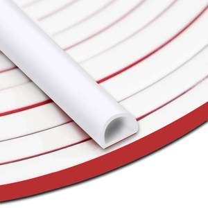lot 8009 image: Gaahing Self-Adhesive D-Shaped Weather Stripping, Peel and Stick Silicone Weatherstrip for Automotive, Window & Door Seal, Soundproof (White, 6.1m x 9mm x 6mm)