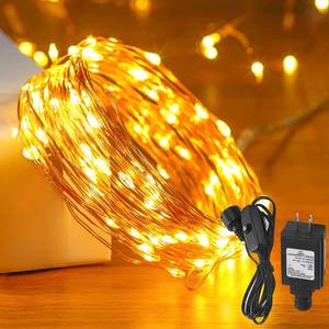 lot 8012 image: Ariceleo 33 Ft. Fairy Lights, 100 LED Waterproof Copper Wire Firefly String Lights, Cool White, Adapter Included, Starry String Lights for Indoor Outdoor Christmas Patio Wedding Decoration(1 Pack)