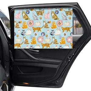 lot 8014 image: Car Window Shades - Car Sun Shade Side Window Track Type, Auto Accessories Sunshades Keeps Cooler Screen for Sleeping Camping