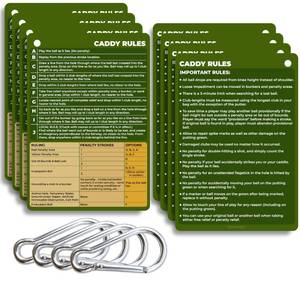 lot 8017 image: 4Pcs Golf Rules Cards for Golf Bag - Rules of Golf Pocket Size 5.12 x 3.54, Must-Have Golf Accessories for Men Women, Perfect Golf Gifts for Golfers Dad Men, Golf Rules Quick Reference 2024