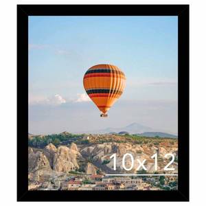 lot 8230 image: JCJMY 10x12 Picture Frame Black for Wall, Wall Hanging Horizontally or Vertically, 10 x 12 Wall Gallery Poster Photo Frame with Shatter Resistant Plexiglass, Black
