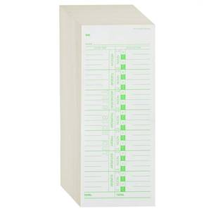 lot 8241 image: ALGLEA 500PCS Time Cards for Employees Weekly, 1 Sided Time Sheets, 3-12 x 9, Green