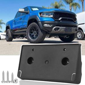 lot 8246 image: Front License Plate Frame for Dodge Ram 1500 DT Rebel & TRX ONLY 2019-2024 Front Bumper License Tag Plate Holder Mounting Bracket Replace # 68274219AD (NOT FIT for DSClassic and Other DT Bumper) - Retail $22