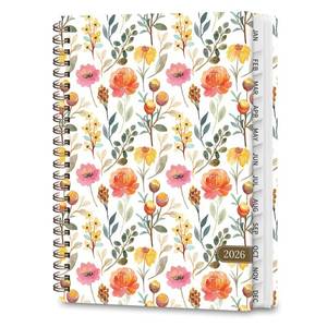lot 8247 image: Planner 2025-2026, July 2025 - June 2026 Daily Weekly and Monthly Calendar Planner Book with Tabs, Notes Pages, Inner Pocket, Spiral Schedule Agenda A5 Notebook for School, College, Work-GREEN