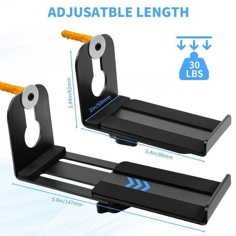 lot 4529 image: KEUYE Soundbar Mount Compatible with Roku,Depth Adjustable 3.4-5.8,Carbon Steel Wall Mount and Anti-Drop Soundbar Mount Under TV for Sony, JBL, LG, Samsung, Roku, Vizio, Bose