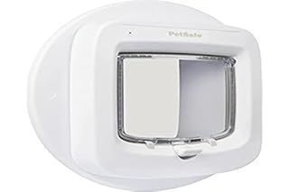 lot 811 image: PetSafe Microchip Cat Door Installation Adaptor, Easy Install into Glass or Metal Doors and Walls, white (cat flap sold separately)