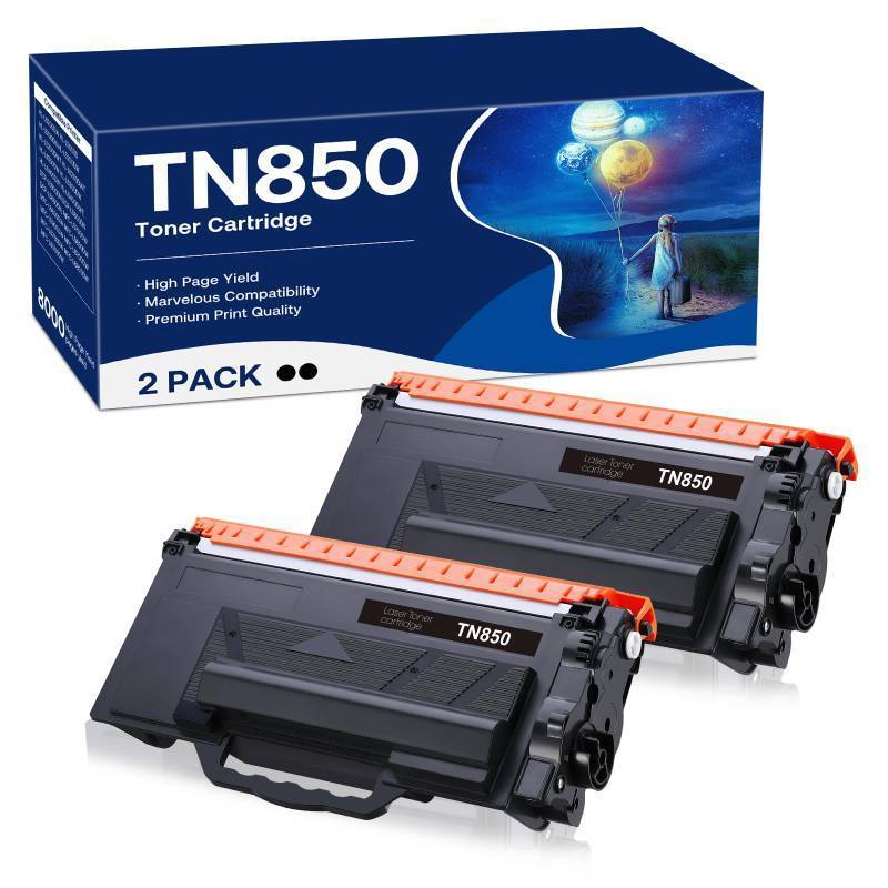lot 7100 image: TN850 Toner Cartridges Compatible for Brother TN-880 TN-850 TN-820 TN820 Toner Cartridges High Yield Replacement for HL-L6200DWT L6200DW L5200DW L5100DN MFC-L5800DW L5700DW L6700DW L6800DW 2 Black