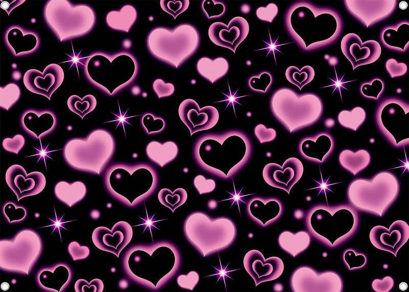 lot 19185 image: Pink Heart 2000s Backdrop Banner Sweet Y2K Photography Background Early 2000s Party Decorations Photo Banner Props Supplies (Pink, 10x8FT(3.0m x 2.4m)) - Retail $40