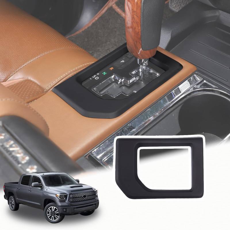 lot 19201 image: LLKUANG Compatible with Toyota Tundra 2014-2021 ABS Center Console Gear Shift Panel Frame Trim Car Accessories (Matte Black) - Retail $26