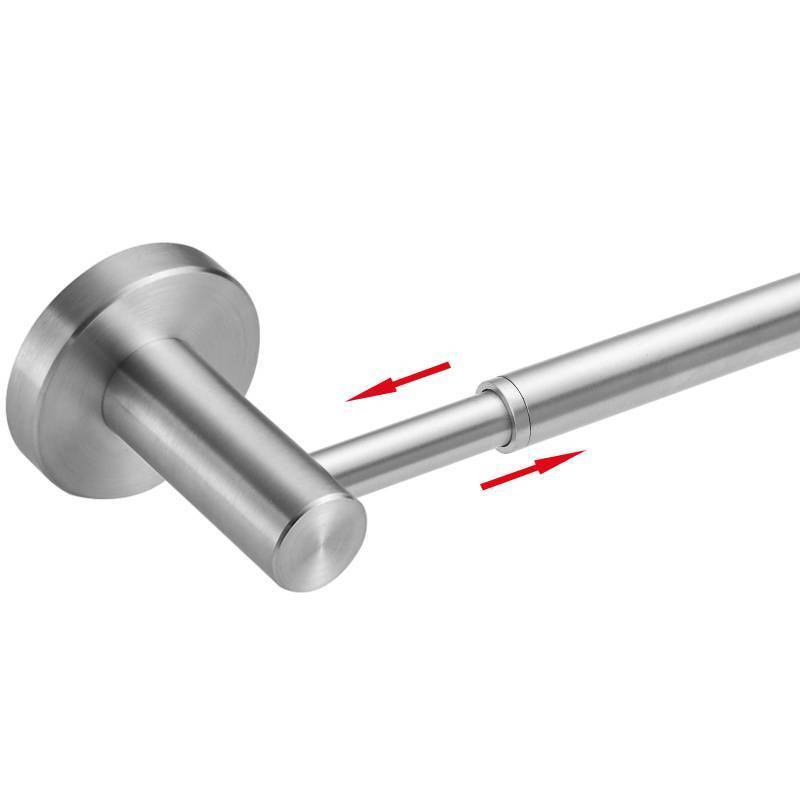 lot 19210 image: BESy Adjust Towel Bar Towel Racks for Bathroom Wall Mounted Brushed Nickel - Retail $25