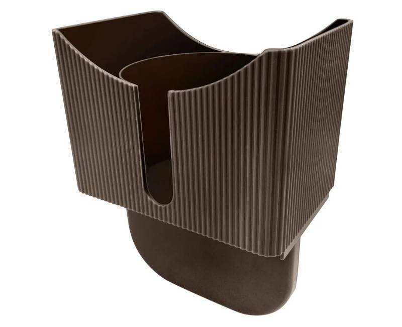 lot 19211 image: Couch Anti-Spill Drink Holder Tray, Couch Seat Cushion Cup Beverage Holder for Cups, Mugs, Bottles, Cans (Brown)