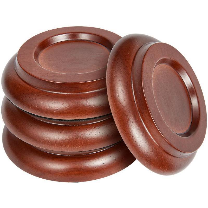 lot 60250 image: Piano Caster Cups Upright Piano Caster Cups Wood Coasters Cups