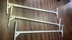 lot 6 image: adjustable aluminum roof ladder racks designed for trailers, vans, or trucks - set of 3 - ITR80