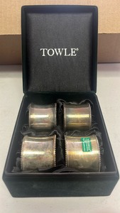 lot 31 image: Towle Silver plated Napkin Rings Set of 4 RC50