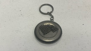 lot 45 image: Game of Thrones Stark Direwolf Keychain HBO Home Box Office 2 inch diameter
