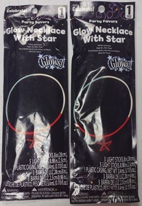 lot 76 image: Celebrate Party Favors Glow Necklace with Star 1 Piece Lot of 2
