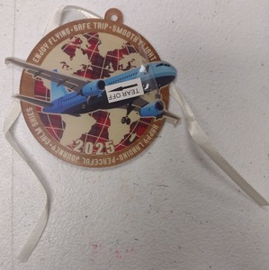 lot 78 image: Airplane Ornament 2025 Smooth Flight Safe Trip Flying