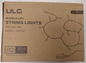 lot 82 image: ULG Bubble LED String Lights 200 LED 4W Model JKST04 2-Pack